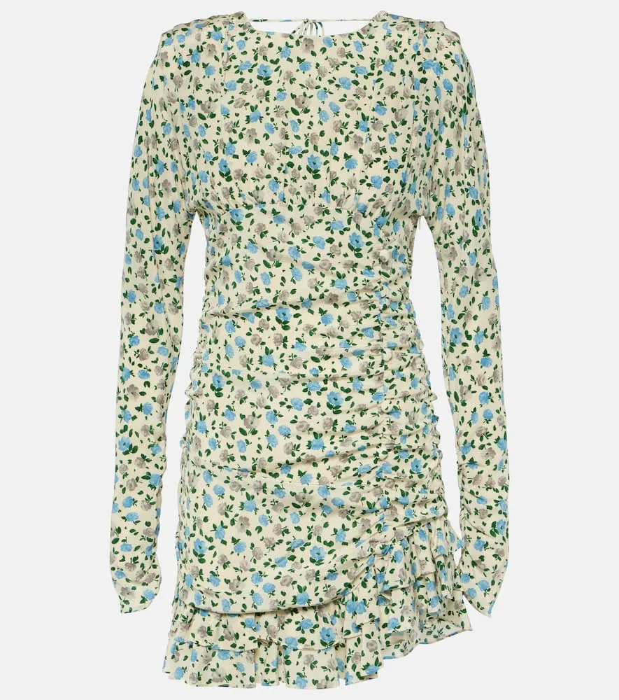 Alessandra Rich Floral open-back silk minidress