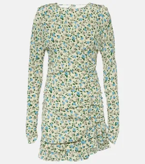 Alessandra Rich Floral open-back silk minidress