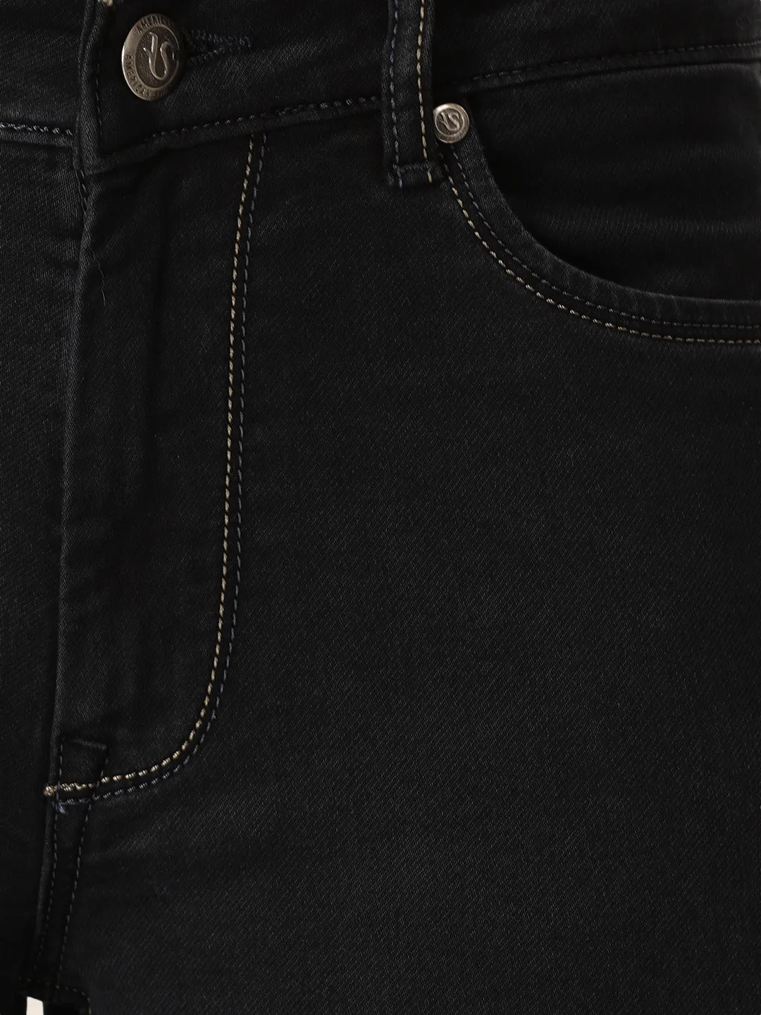 Amswan Premium Men'S Black Classic Fit Jeans