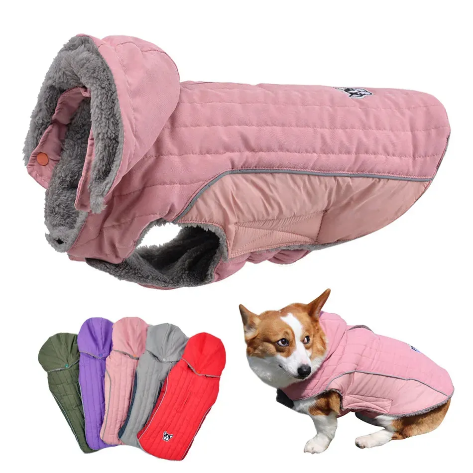 ArcticCozy™ Reflective Dog Jacket - Warm Quilted Winter Coat