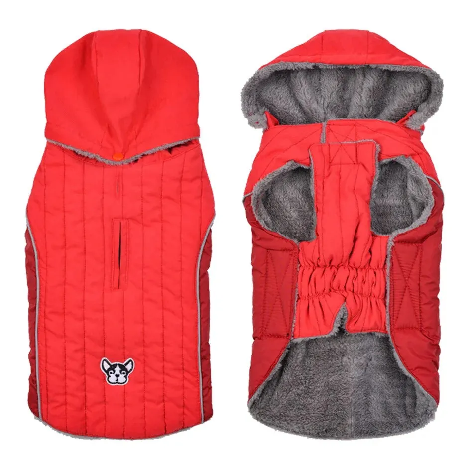 ArcticCozy™ Reflective Dog Jacket - Warm Quilted Winter Coat