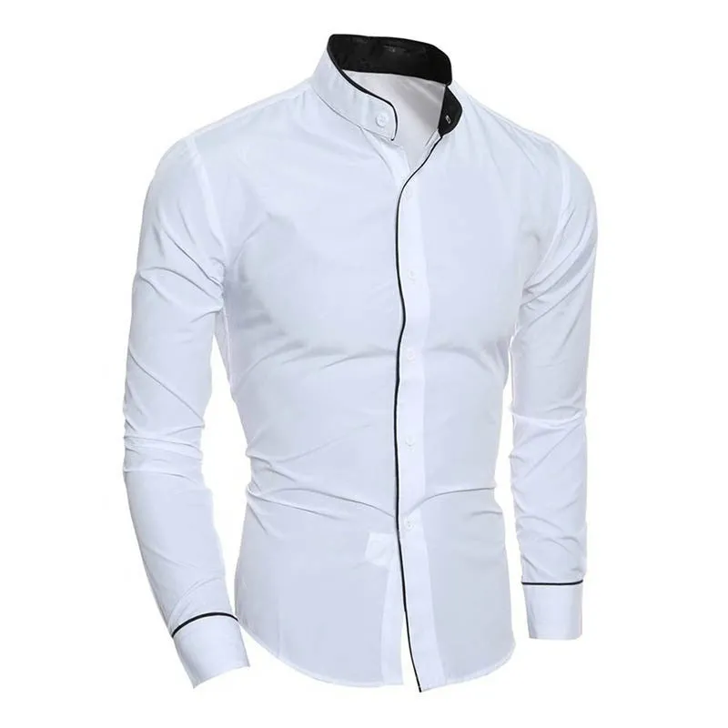 ARNVIN | Slim-Fit Shirt with Stand Collar