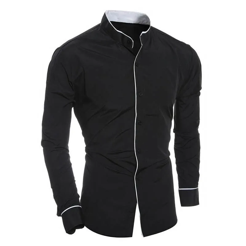 ARNVIN | Slim-Fit Shirt with Stand Collar