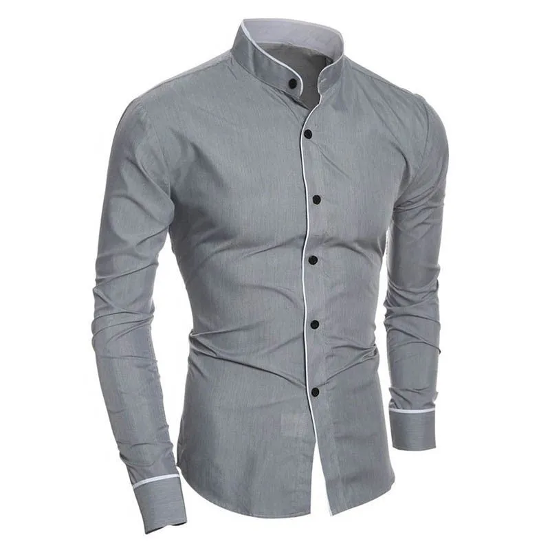 ARNVIN | Slim-Fit Shirt with Stand Collar