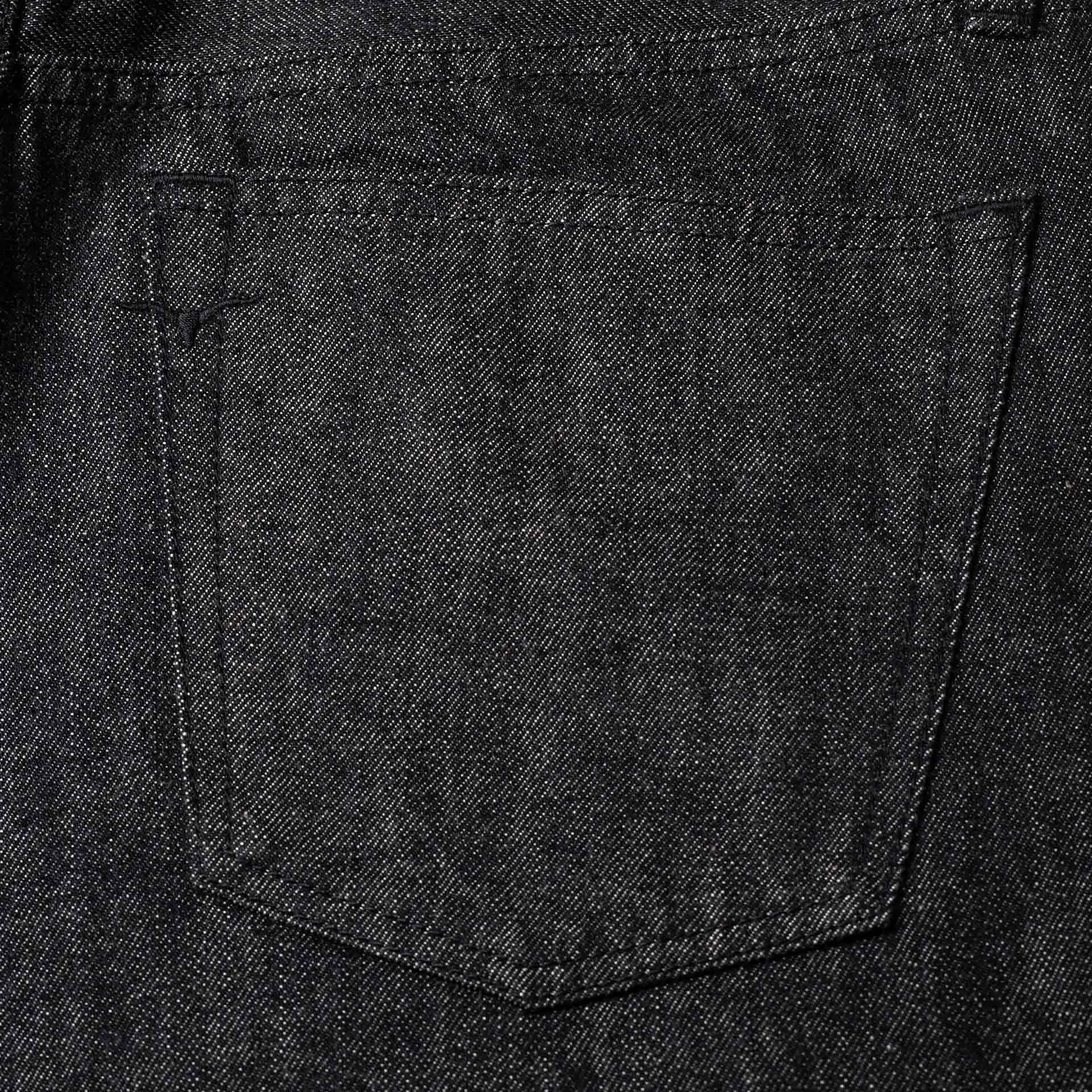 B-04 RELAXED TAPERED 14 oz. selvedge colour denim / black