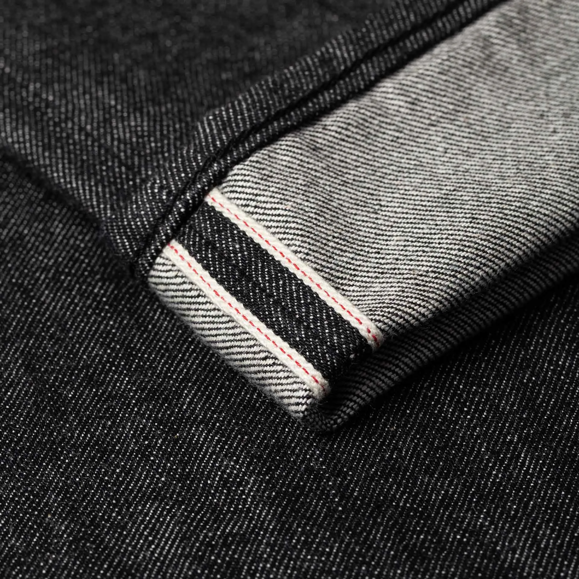 B-04 RELAXED TAPERED 14 oz. selvedge colour denim / black