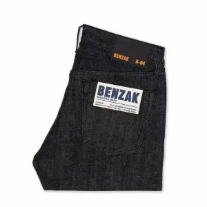 B-04 RELAXED TAPERED 14 oz. selvedge colour denim / black