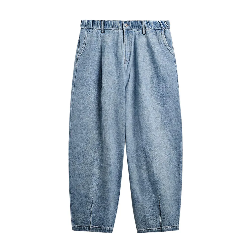 Baggy Skater Jeans with Elastic Waist