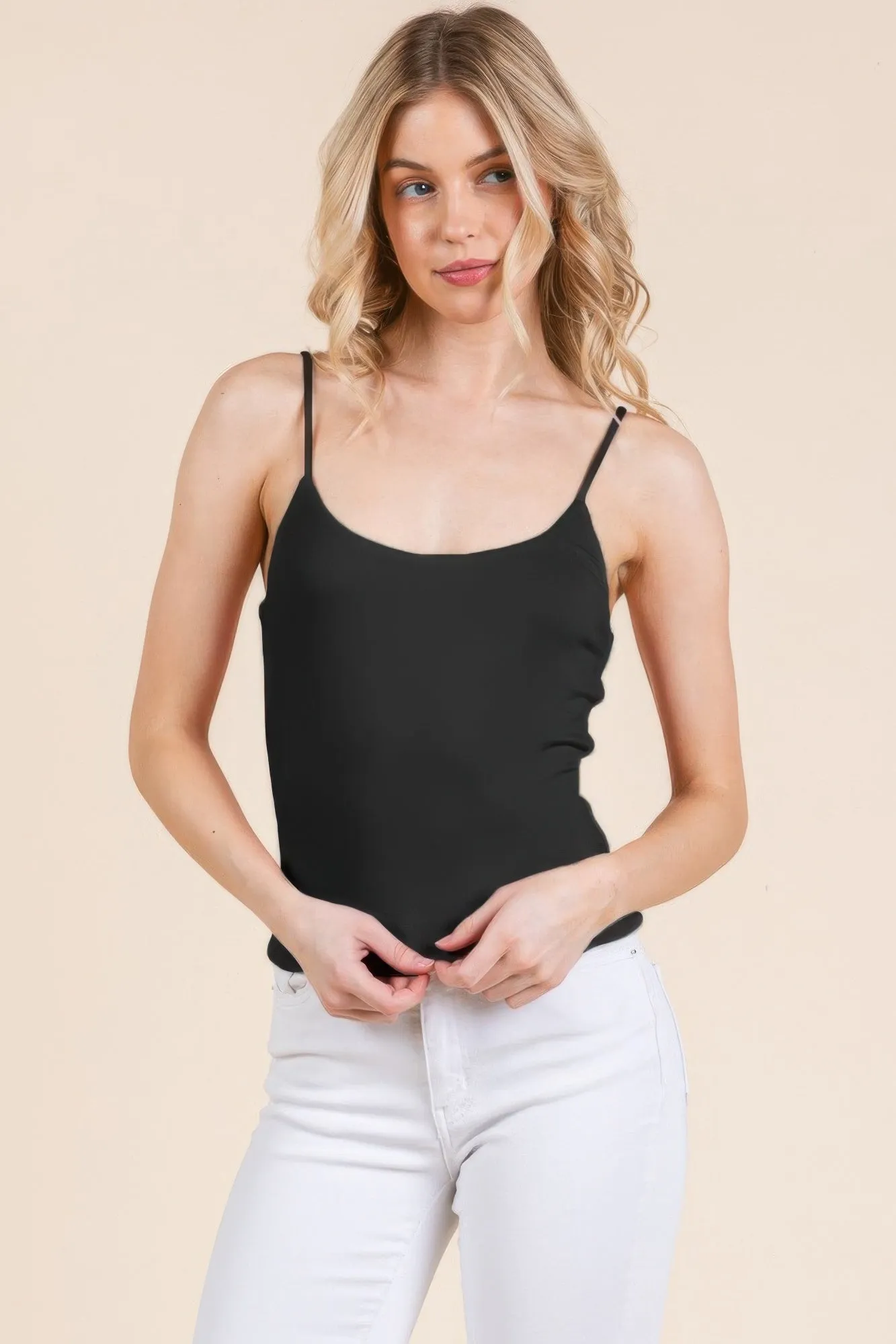 Basic Double Layers Fitted Cami Top