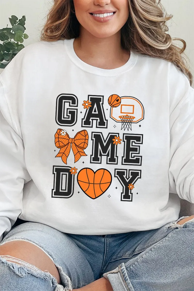 Basketball Game Day Heavy-weight Crew Sweatshirt