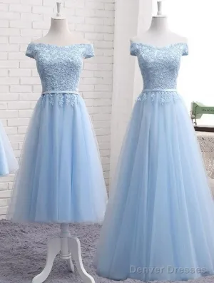 Beautiful Light Blue Party Dress, Charming Blue Bridesmaid Dress , Party Dress