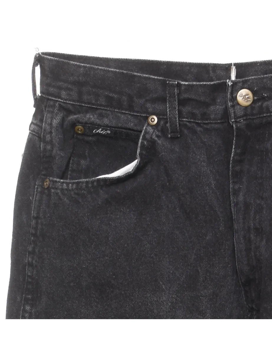 Black Mid-Rise Tapered Jeans - W30 L30