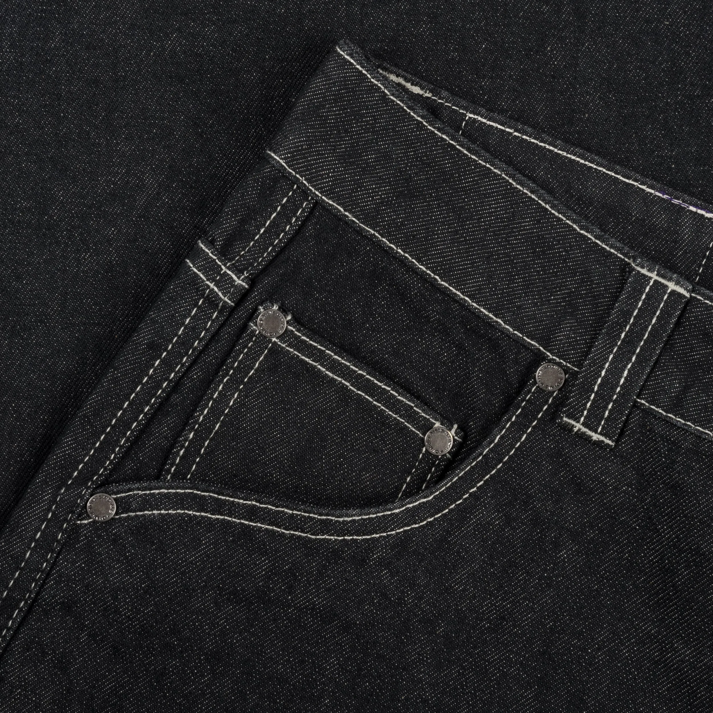 Classic Baggy Denim Jeans, Black Washed