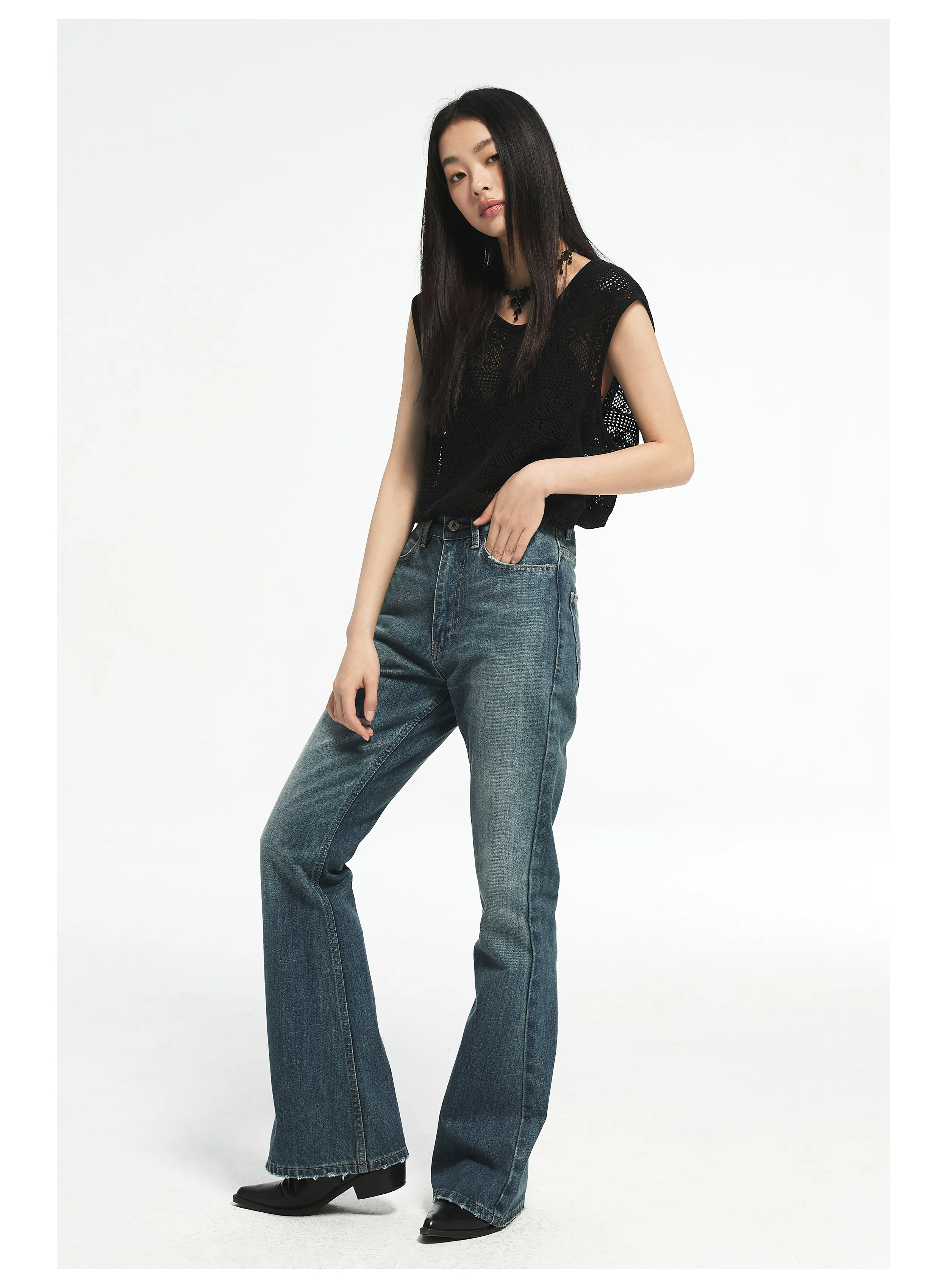 Classic Retro Flared Jeans