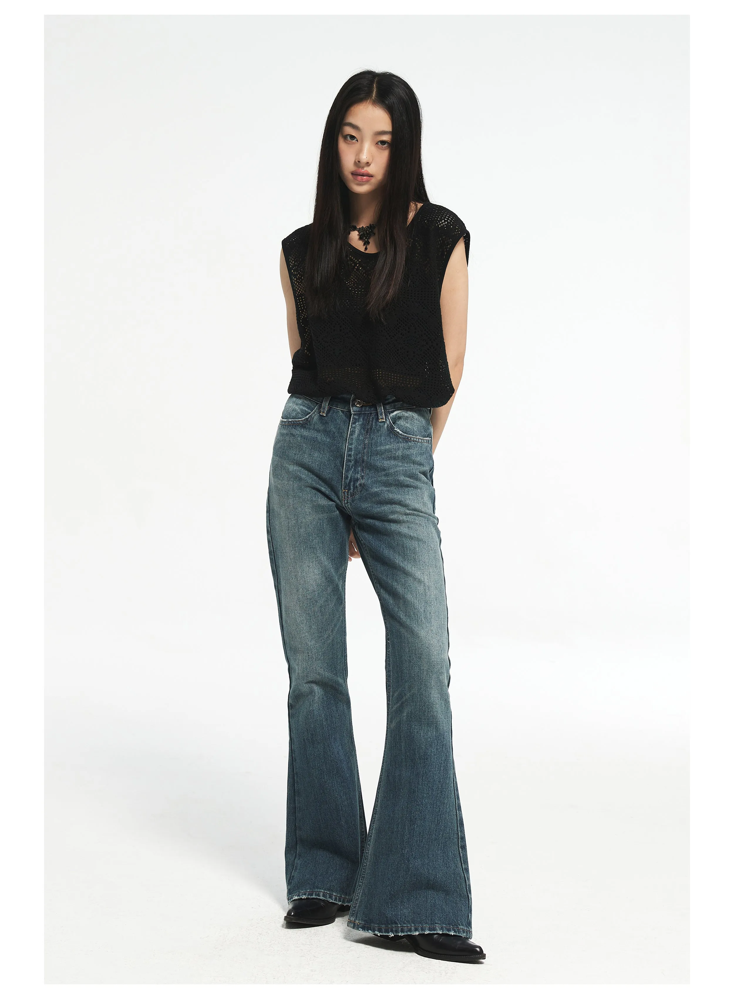 Classic Retro Flared Jeans