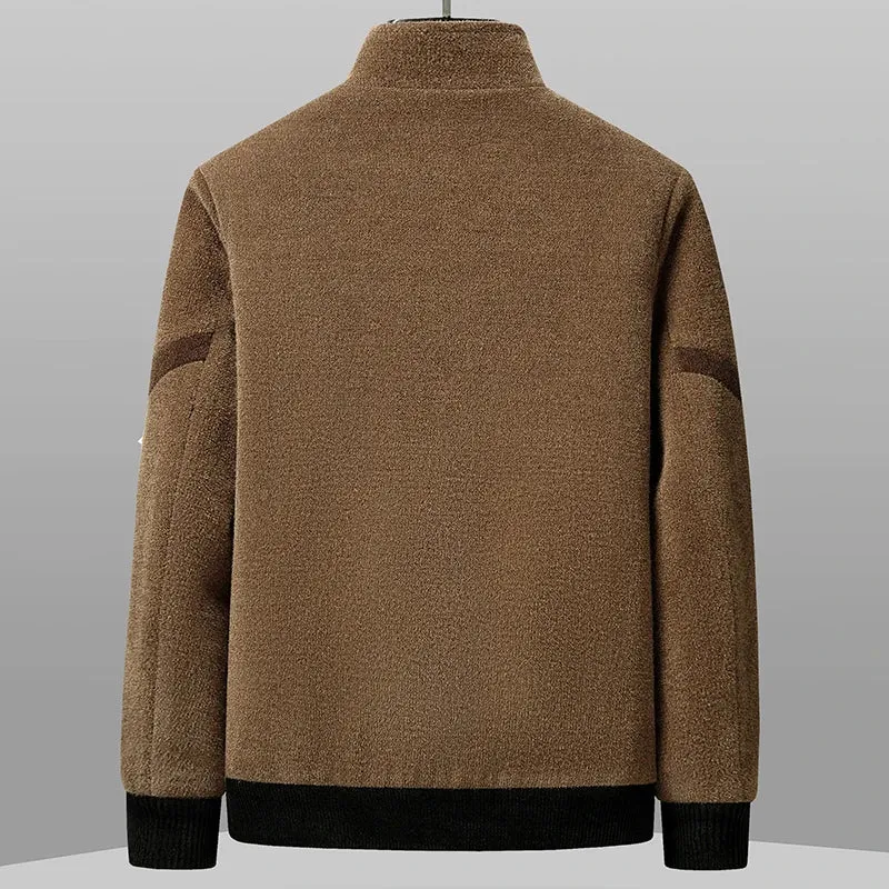 Color-Blocked Velvet Knit Sweater