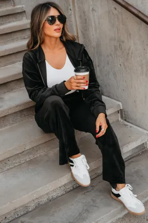 Comfortably You Velvet Set - Black