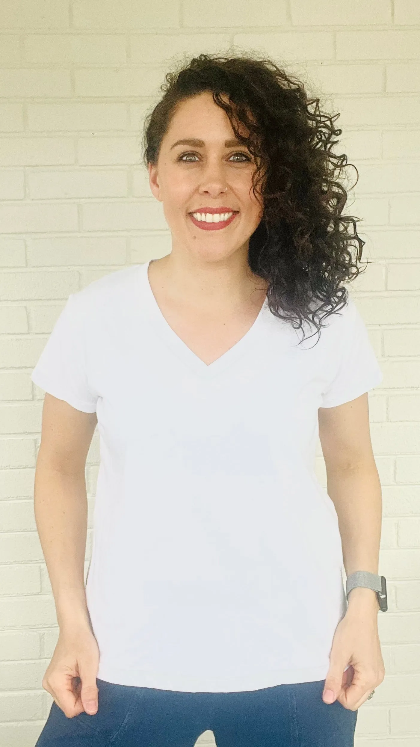 Cotton Lani Jersey V-Neck Tee - Multiple Colors