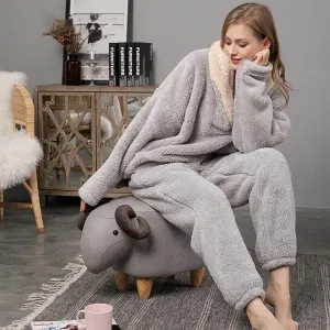 Cozy Fleece Long Sleeve Pajamas Set