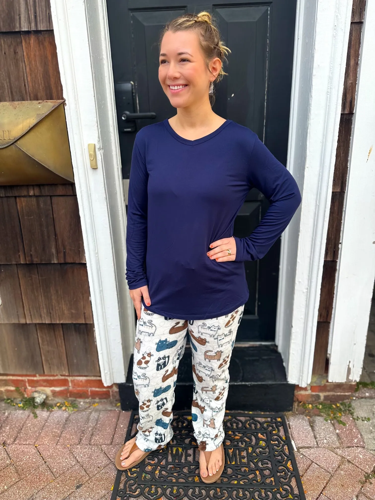 Cozy Kitty Velvety Fleece PJ Bottoms