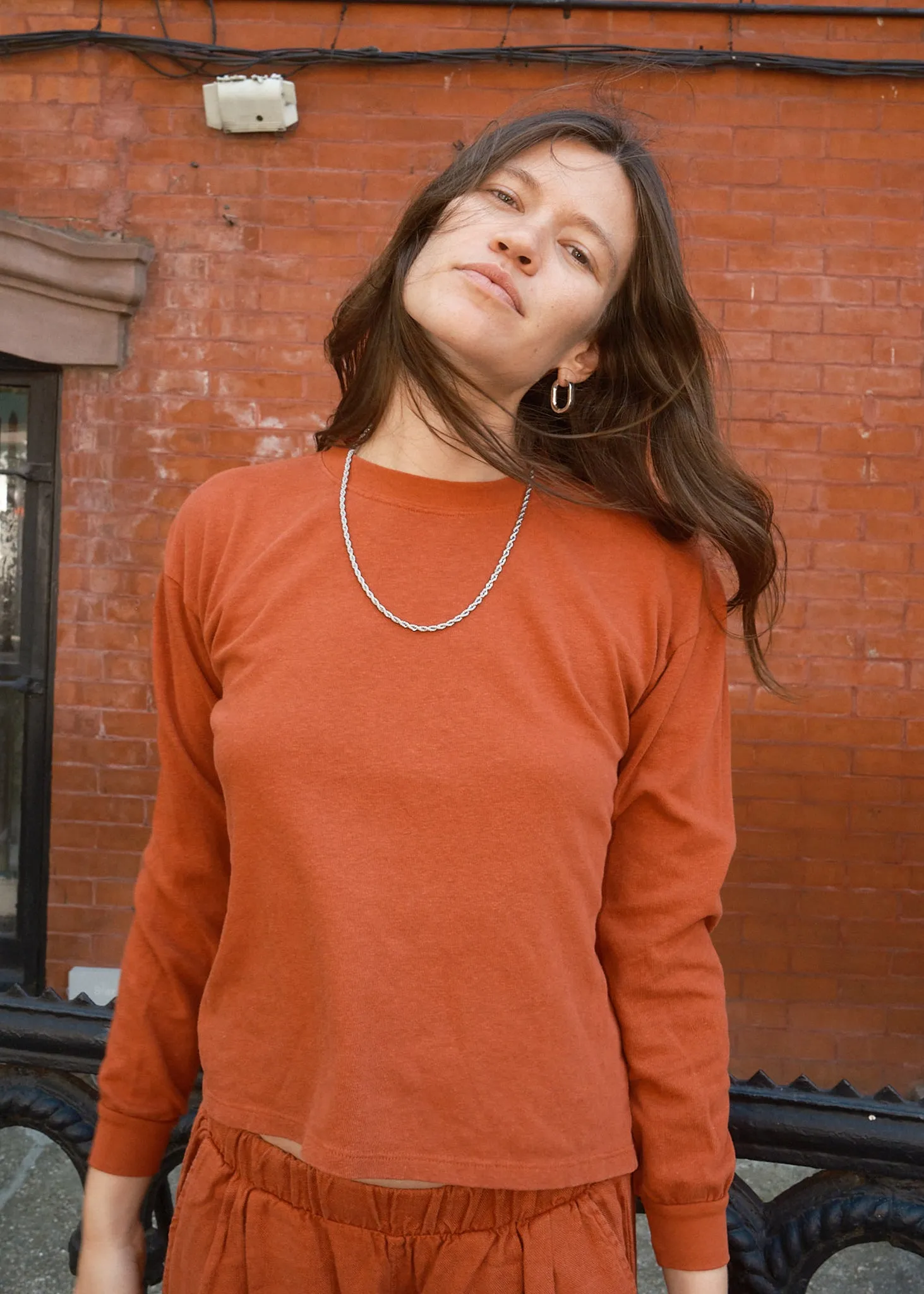 Cropped Long Sleeve Tee
