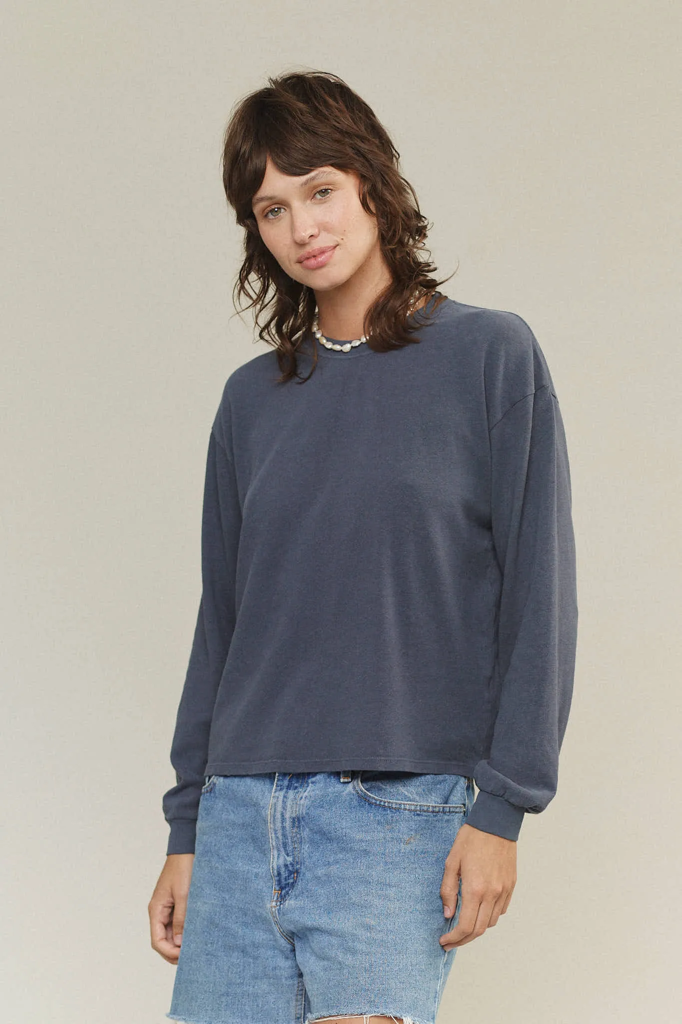 Cropped Long Sleeve Tee