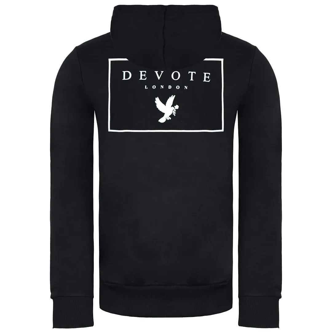 Devote London Dove Mens Black/White Hoodie