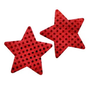 Embellished Red Star Pasties - Dazzling Nipple Covers