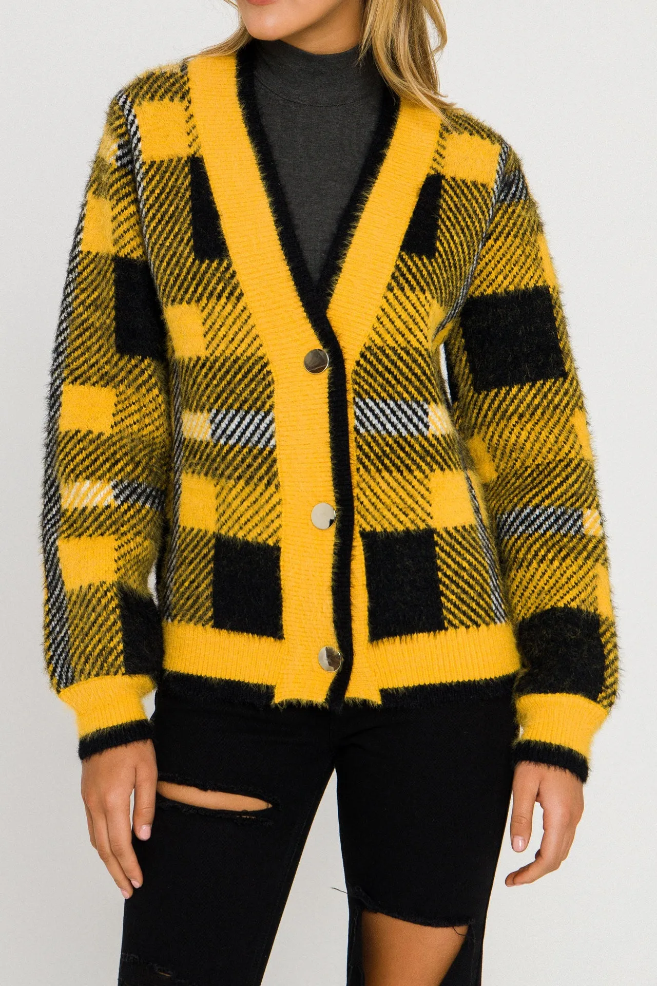 English Factory - Plaid Cardigan - Sale