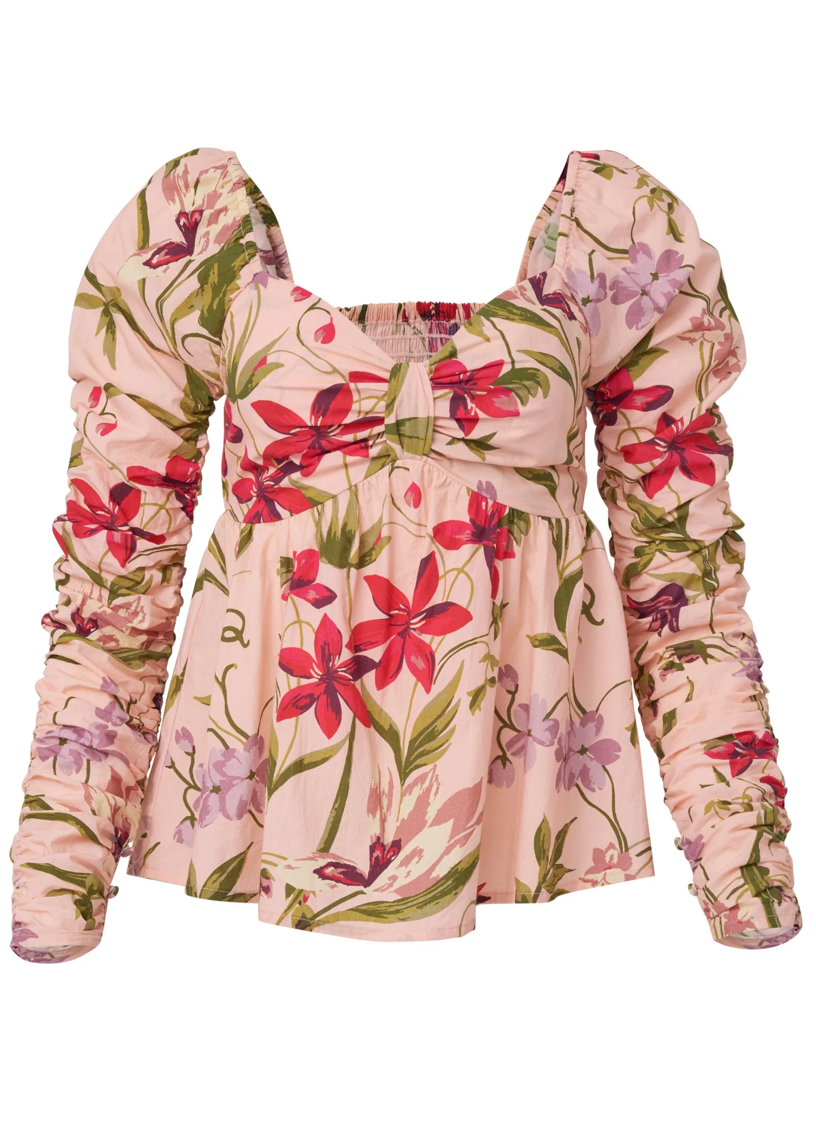 Floral Babydoll Top - Pink Multi