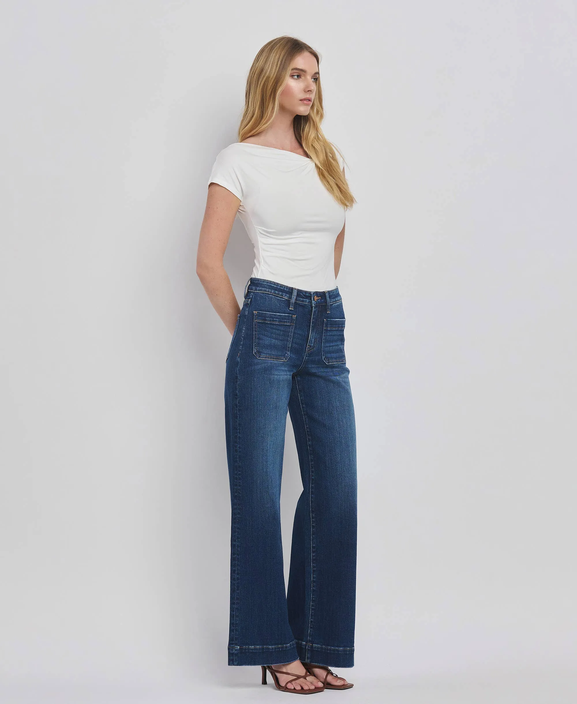 Flying Monkey High Rise Wide Trouser Jeans