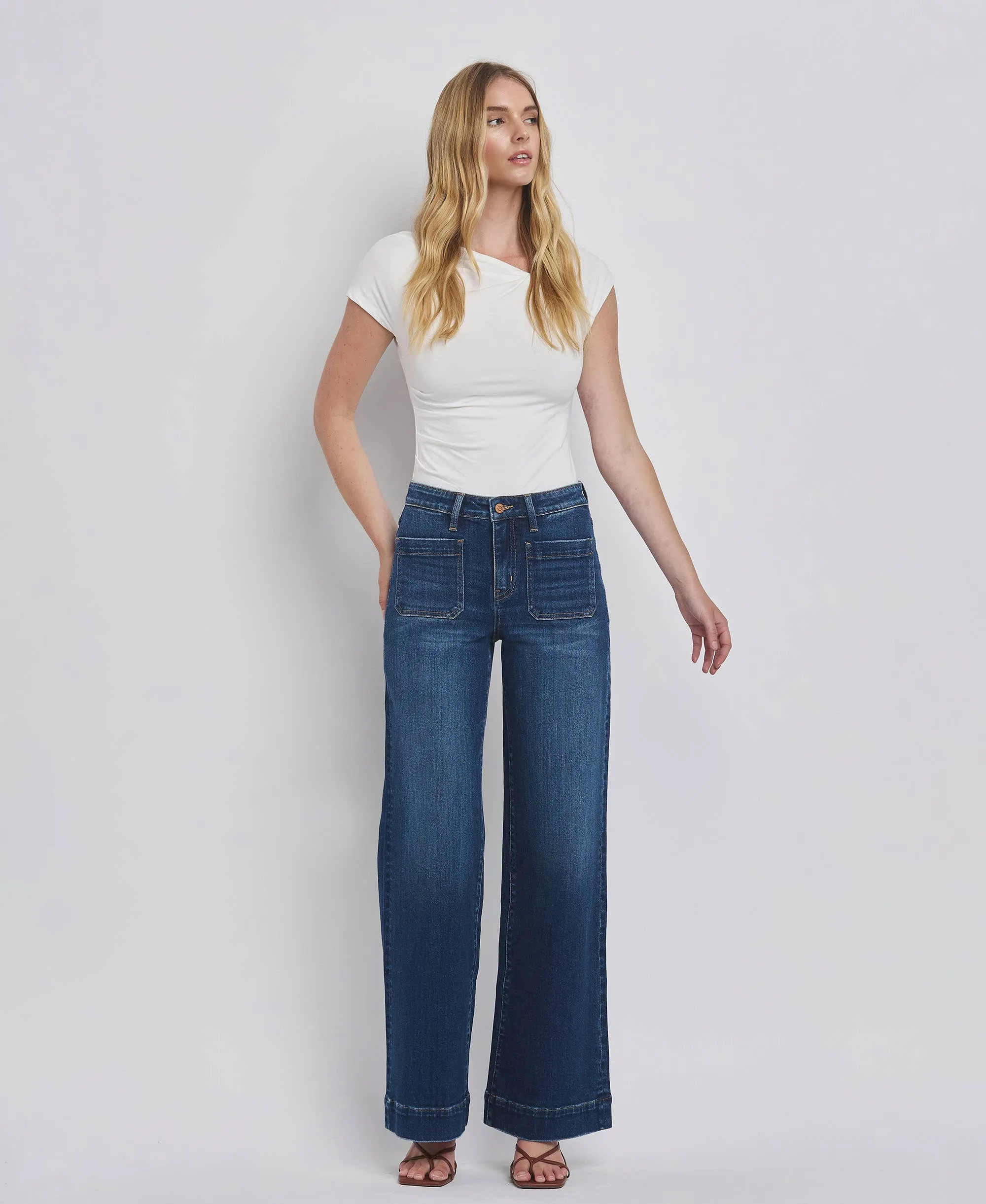 Flying Monkey High Rise Wide Trouser Jeans
