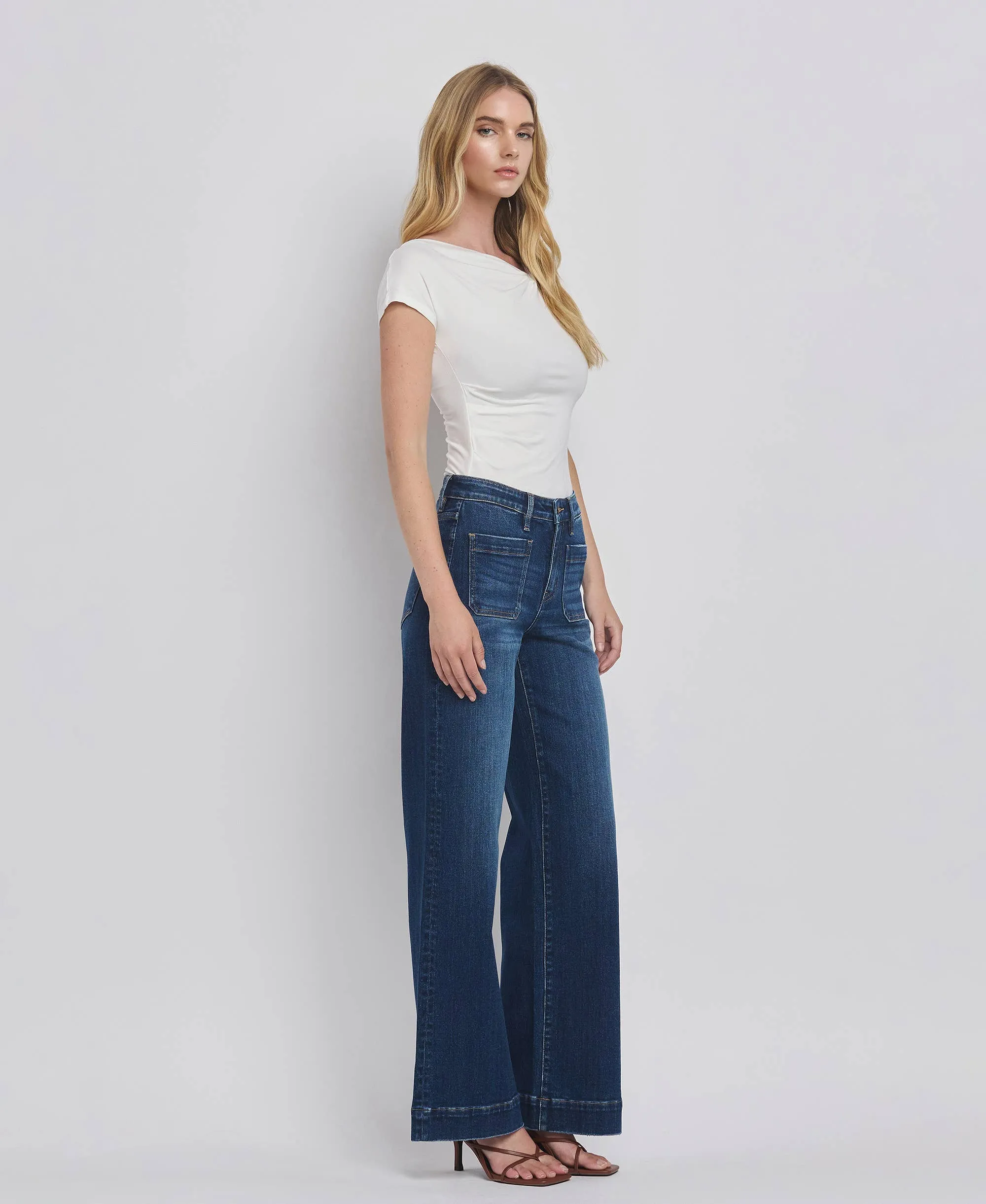 Flying Monkey High Rise Wide Trouser Jeans