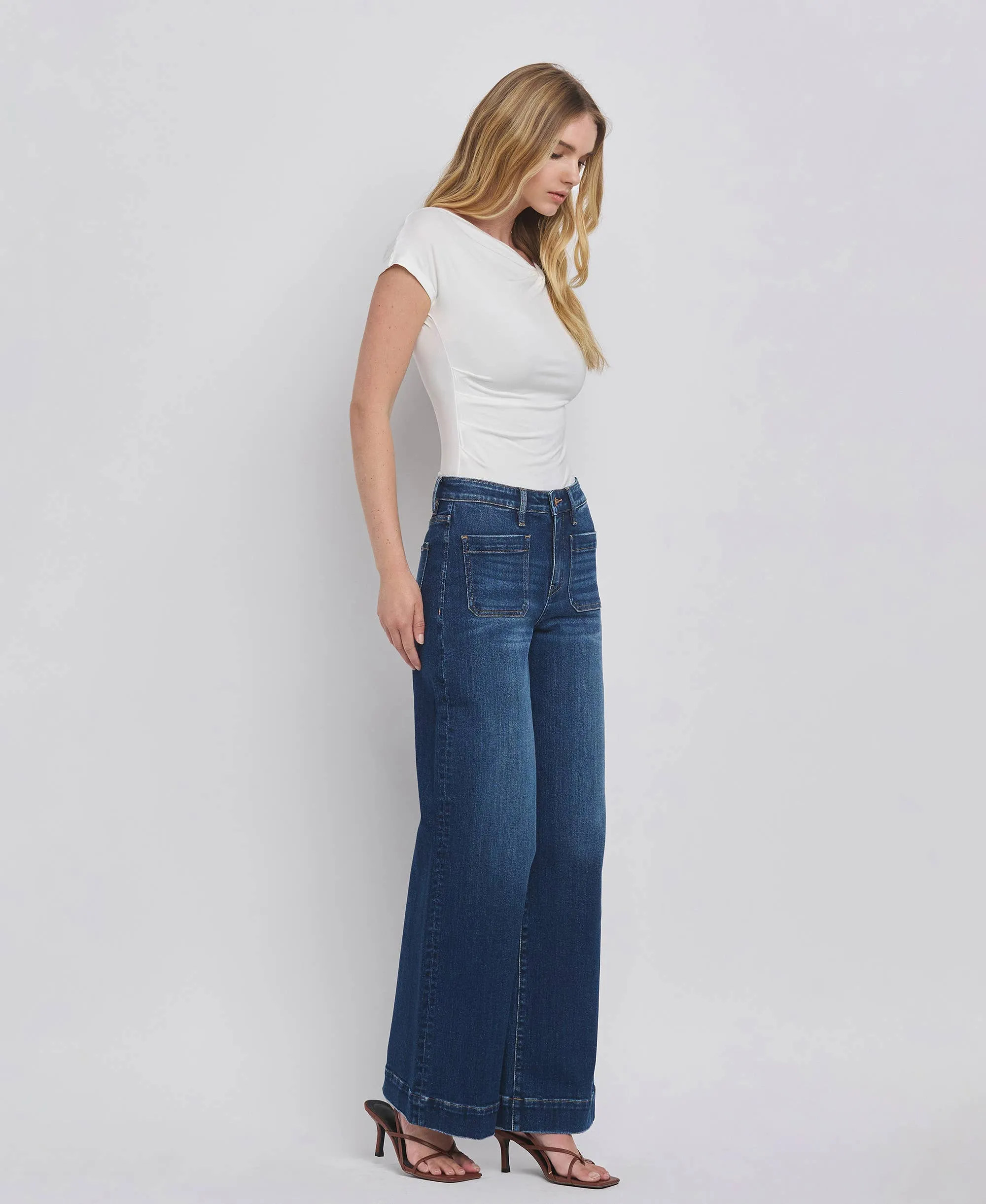 Flying Monkey High Rise Wide Trouser Jeans