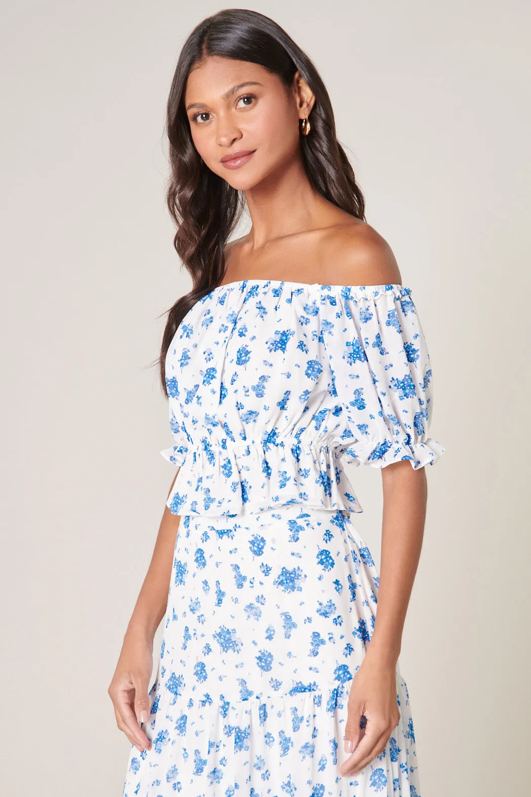 Fond of You Edith Off the Shoulder Ruffle Top