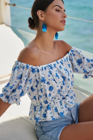 Fond of You Edith Off the Shoulder Ruffle Top