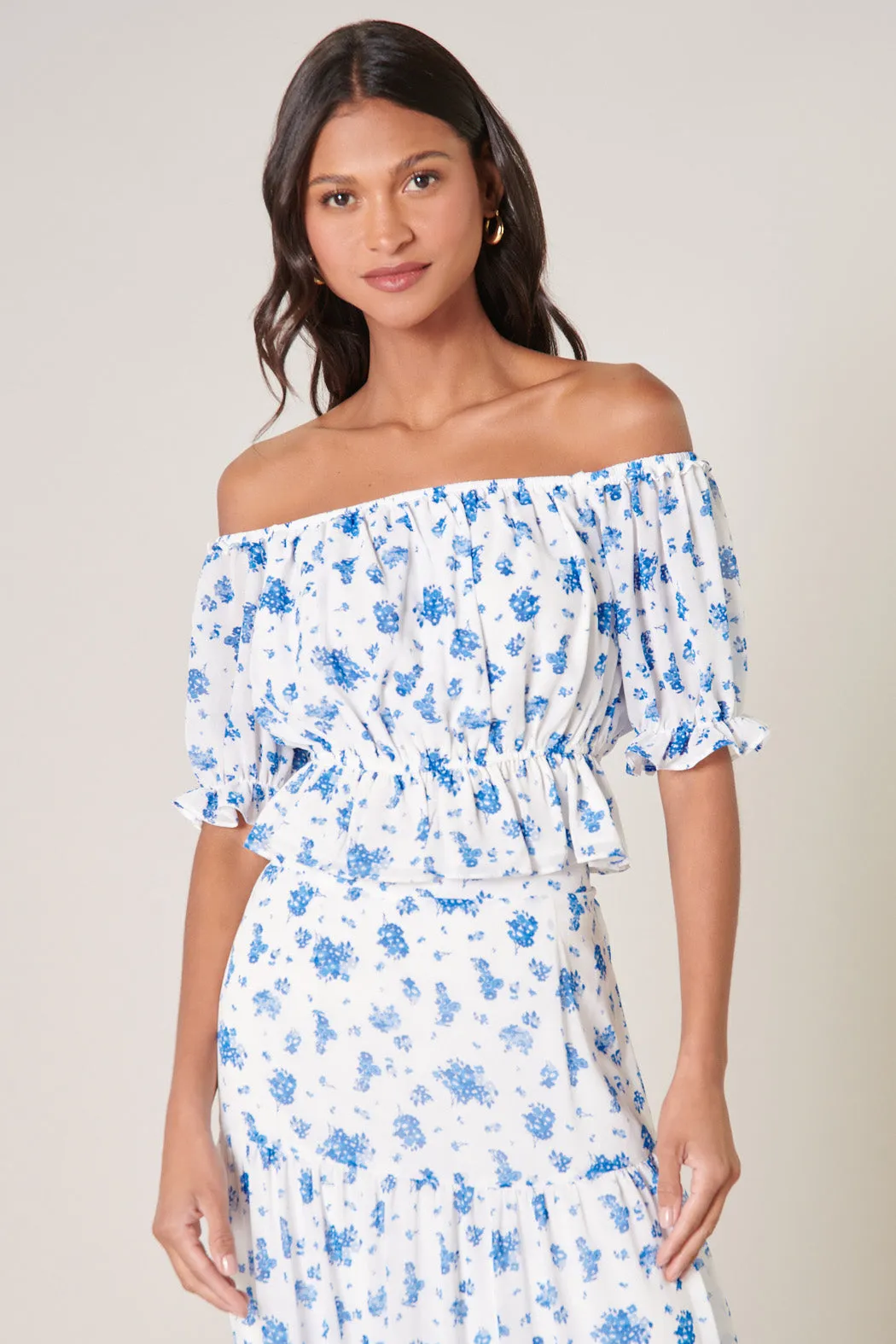 Fond of You Edith Off the Shoulder Ruffle Top