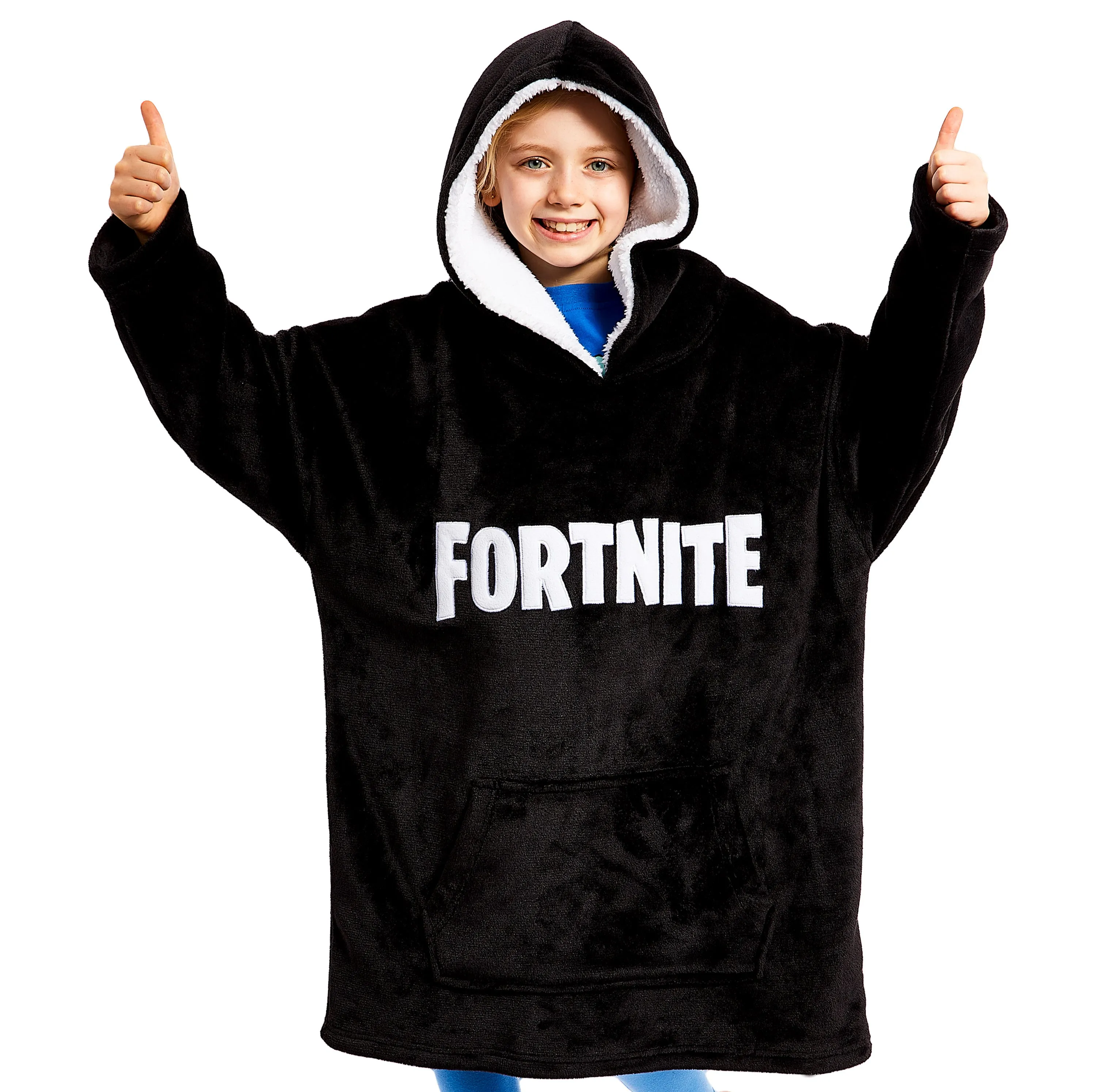 Fortnite Oversized Hoodie Blankets for Boys Fleece Extra Long Warm Wearable Hooded Poncho for Kids and Teens 14 , Gamers Gifts