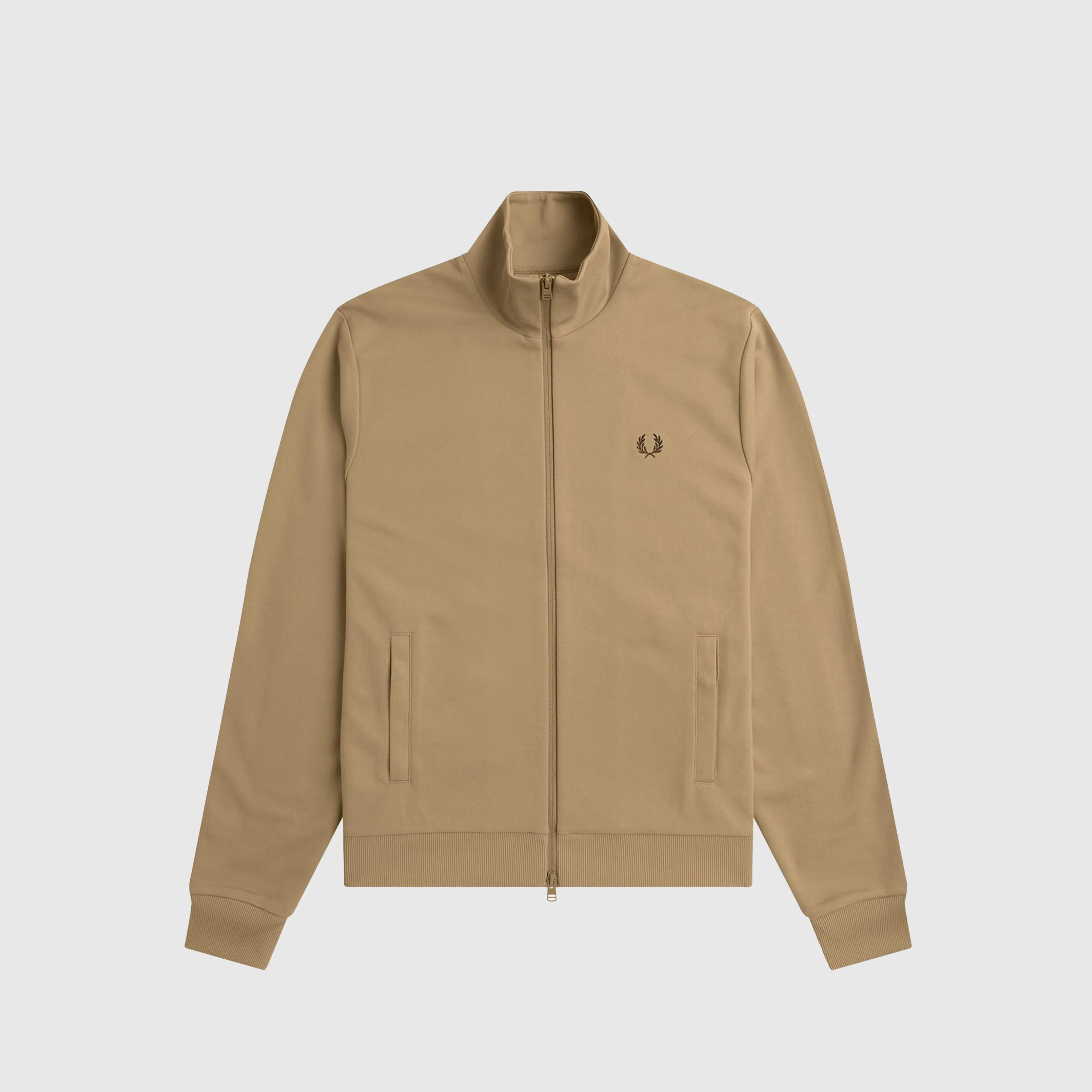 Fred Perry Tape Detail Track Jacket - Warm Stone