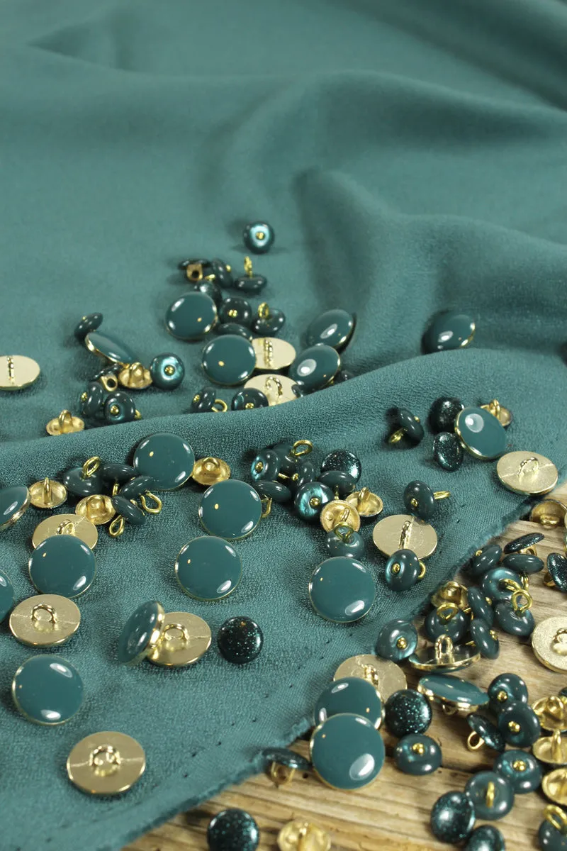 Églantine & Zoé - Green Eucalyptus Viscose Crepe Fabric