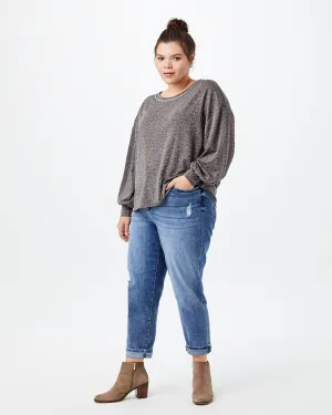 Grace Balloon-Sleeve Tee | Charcoal Grey
