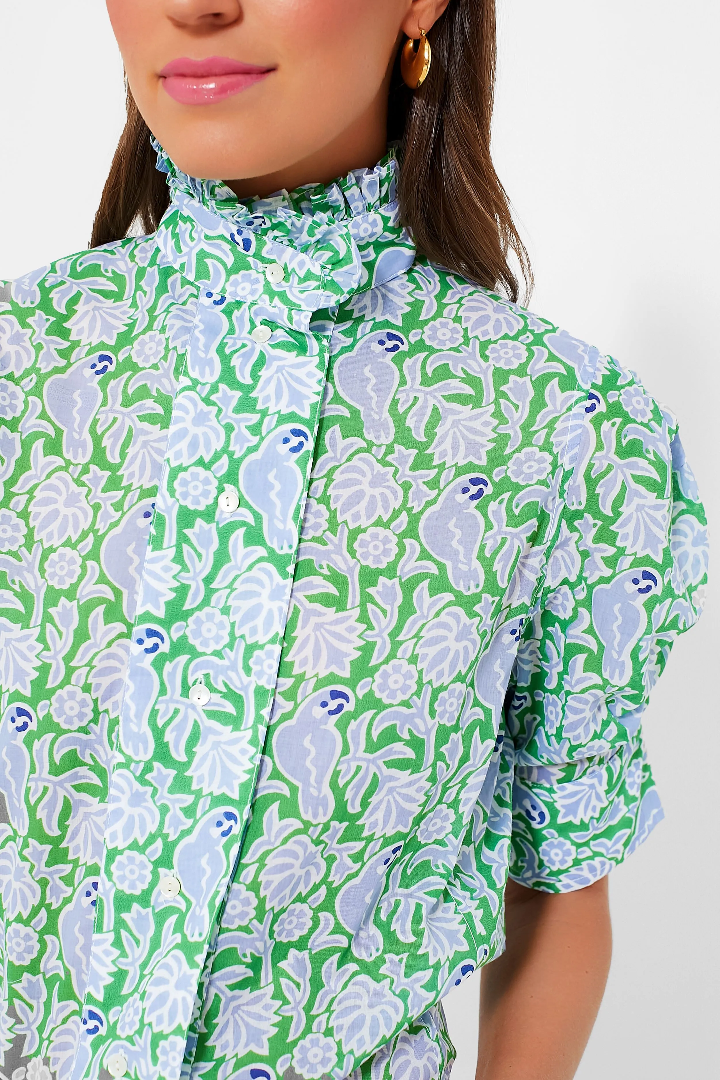 Green and Blue Vita Blouse