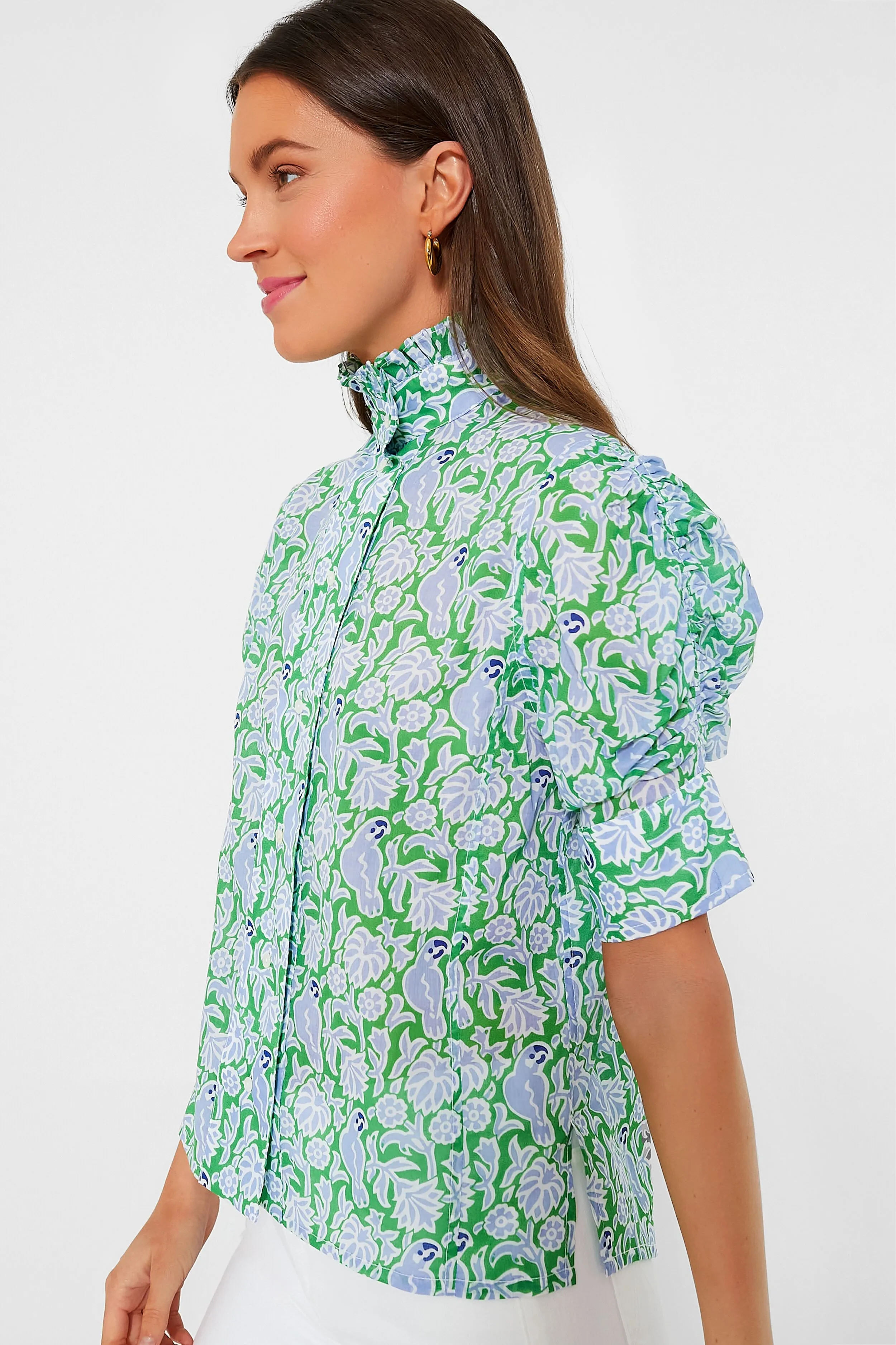 Green and Blue Vita Blouse