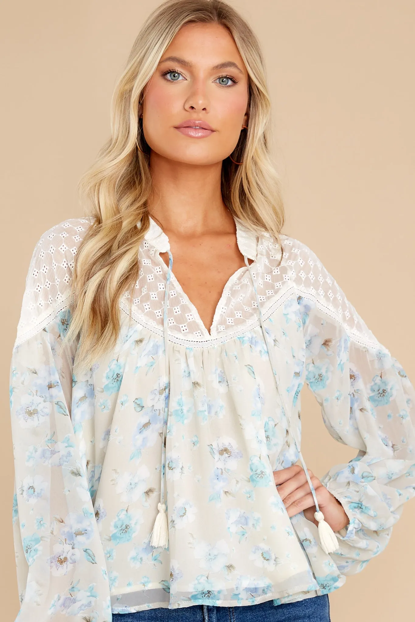 Gwyneth Watercolor Floral Blouse