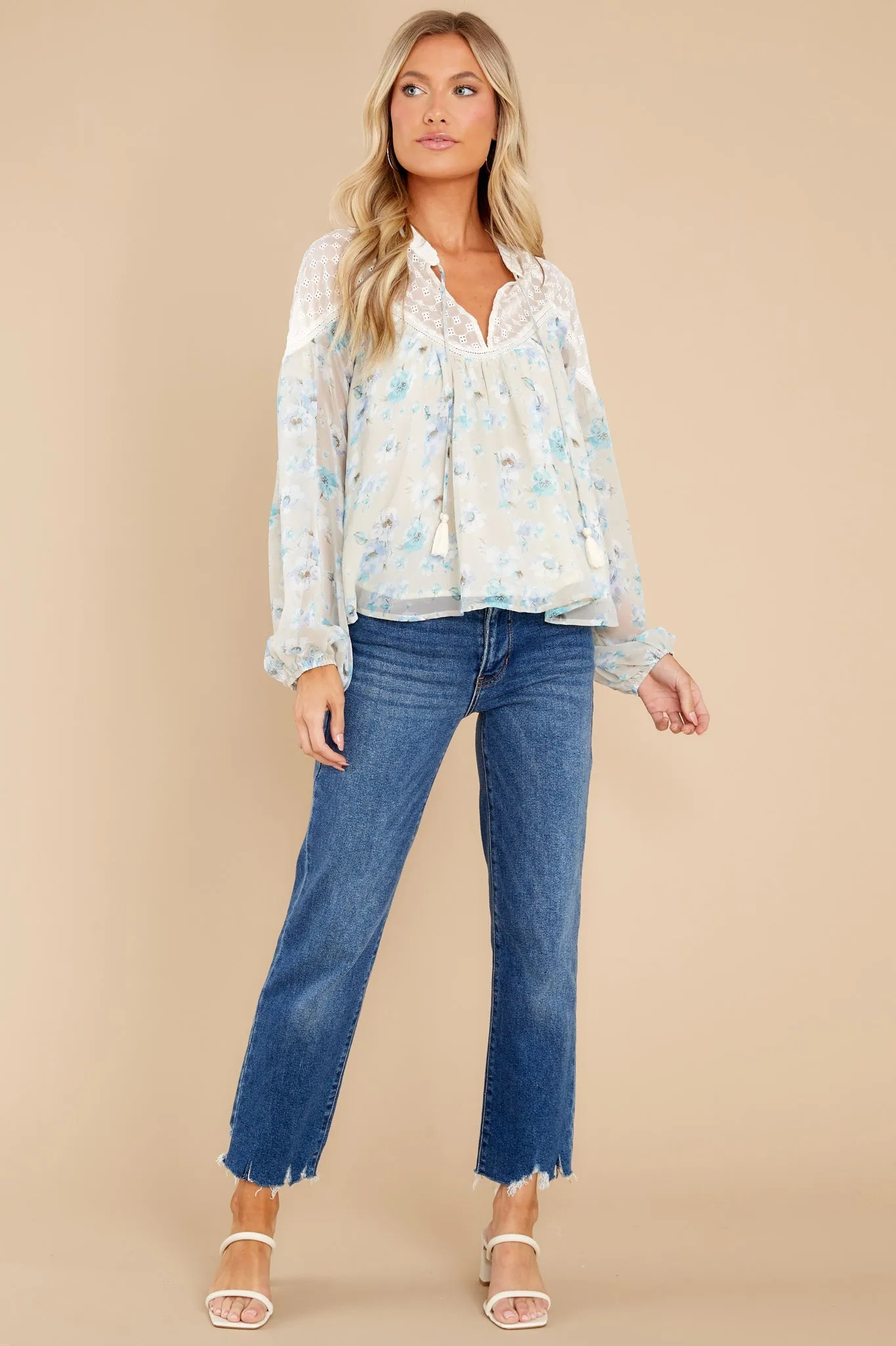 Gwyneth Watercolor Floral Blouse