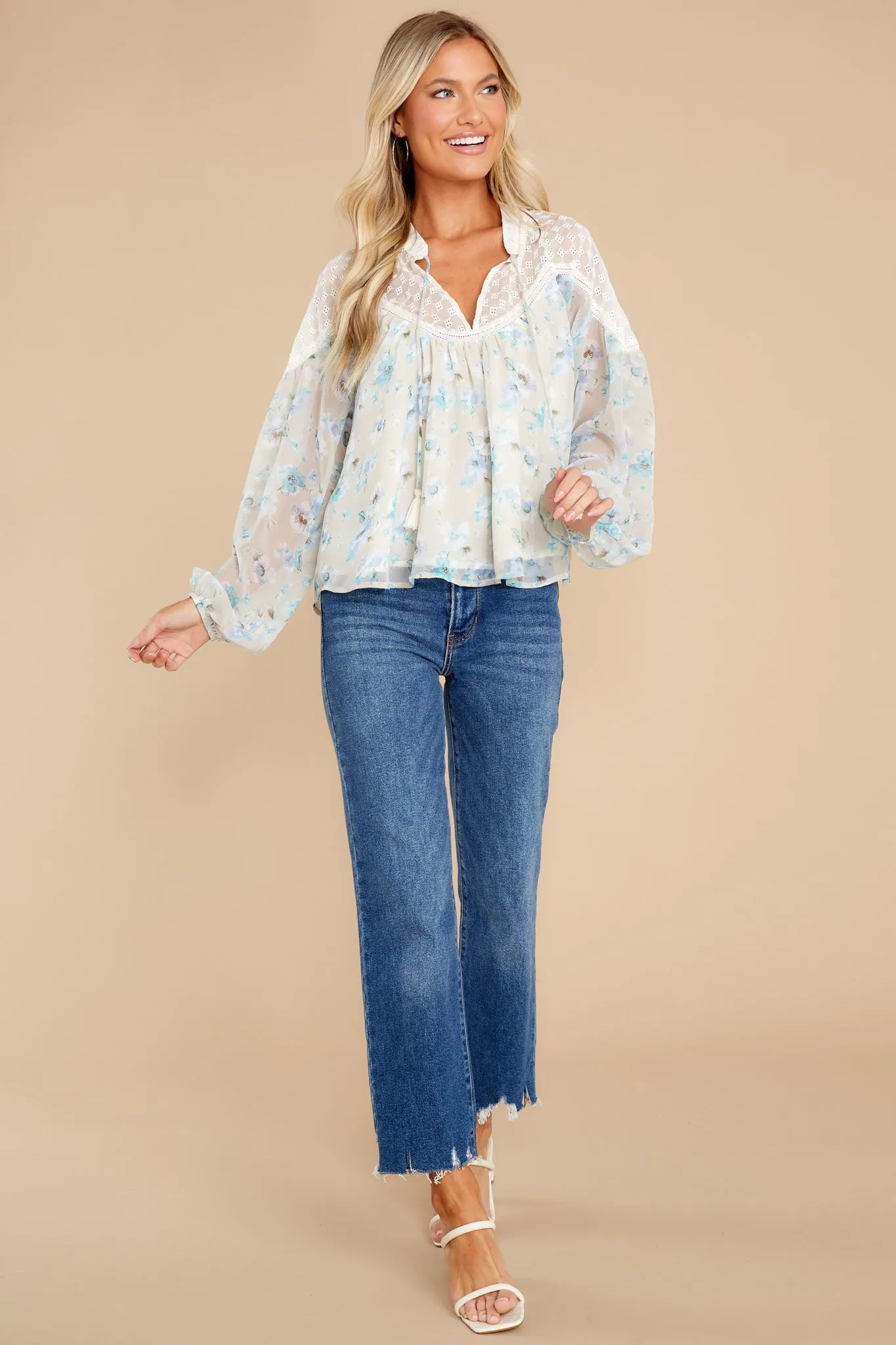 Gwyneth Watercolor Floral Blouse