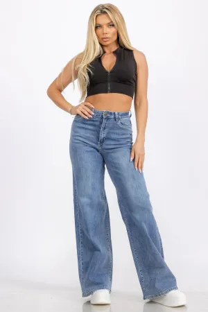 High Waist Wide Leg Jean