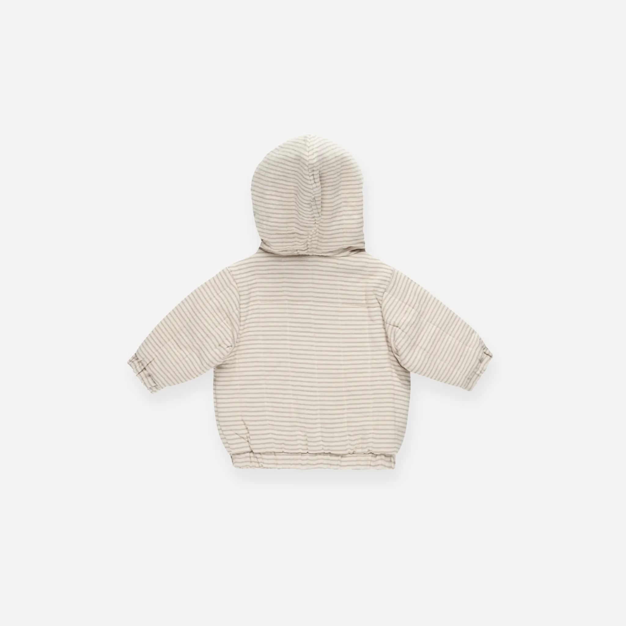 Hooded Woven Jacket - Basil Stripe