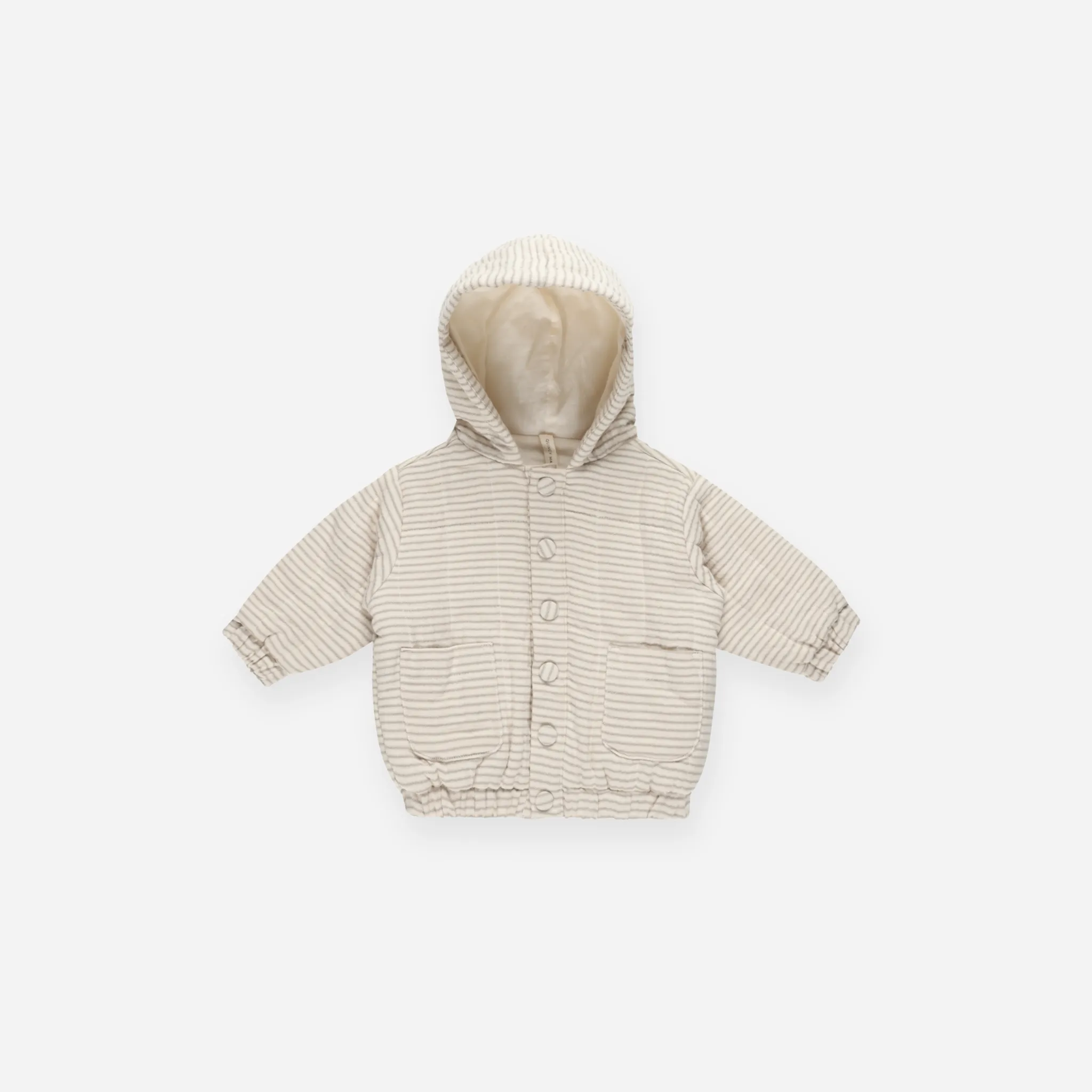 Hooded Woven Jacket - Basil Stripe