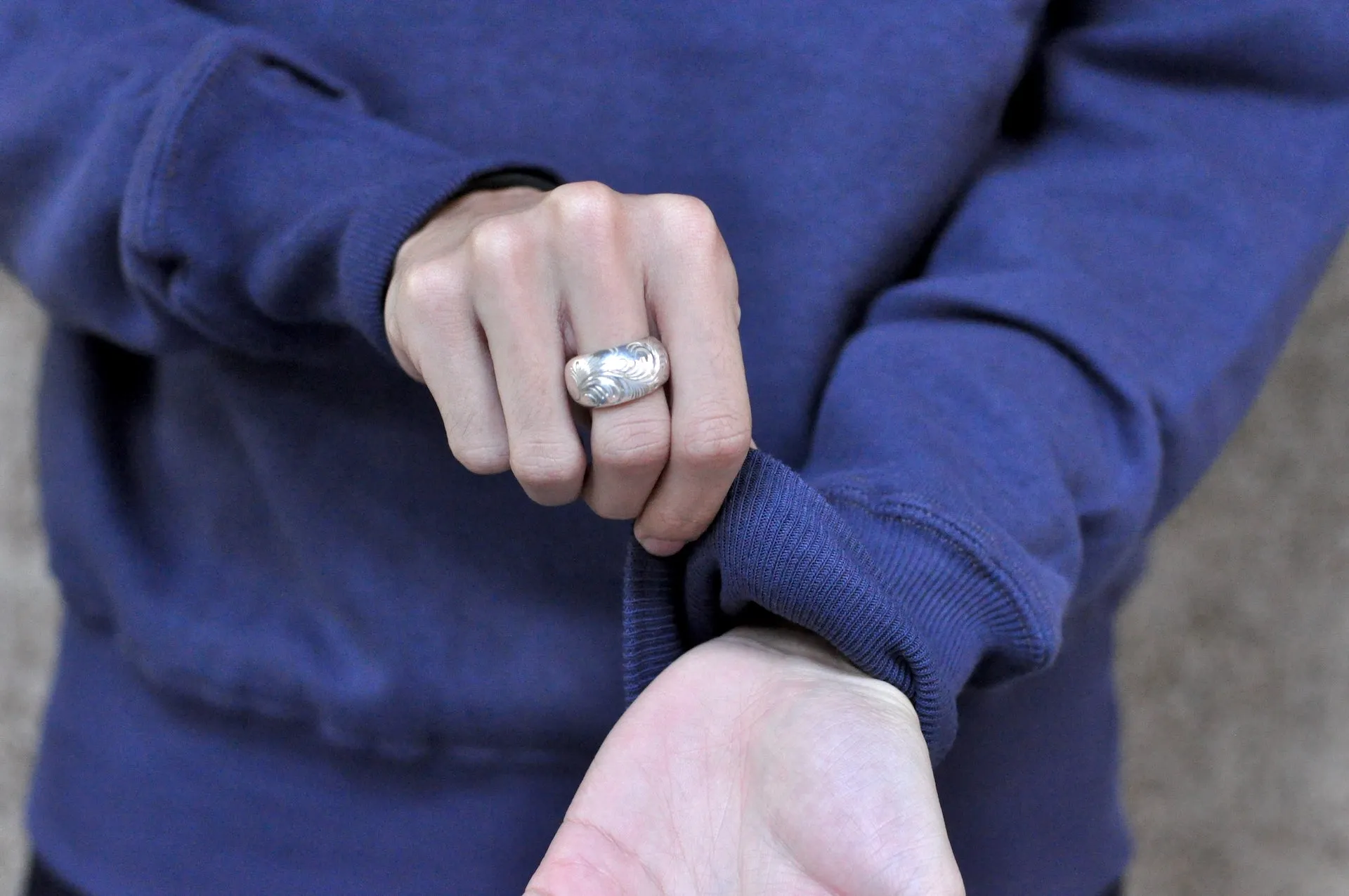 John Gluckow X Warehouse Co. 10oz Loopwheeled Classic Sweatshirt (Navy)